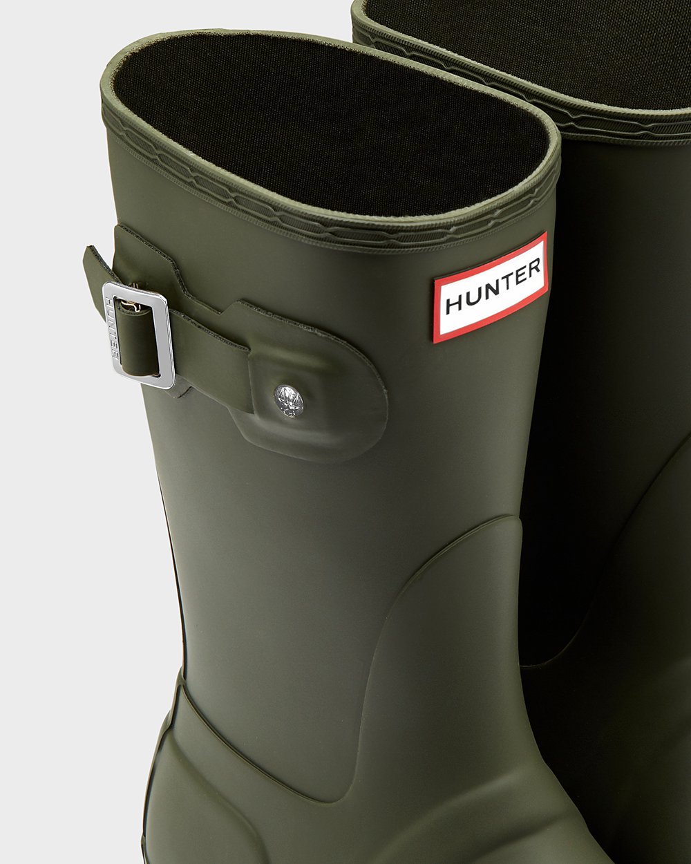 Womens Short Rain Boots - Hunter Original (27GXRBWIY) - Dark Olive